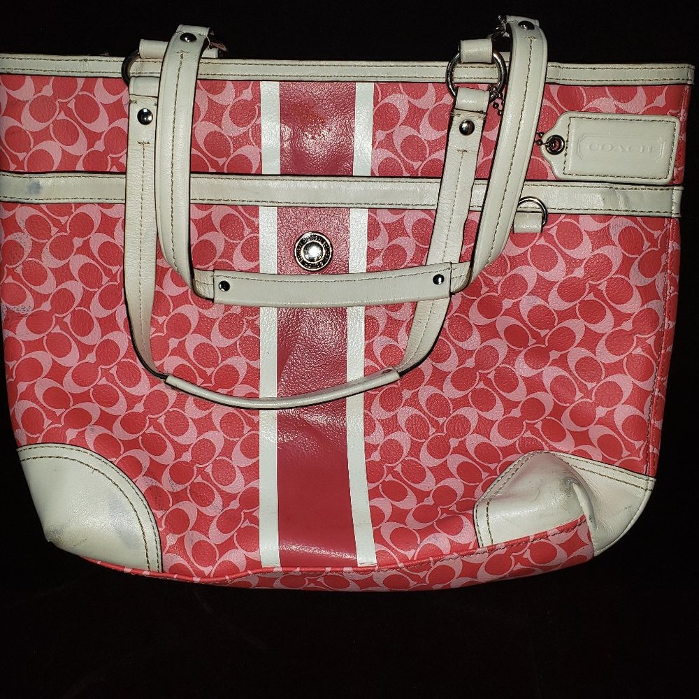 Coach Chelsea No D1069-f15137 Pink Leather Tote